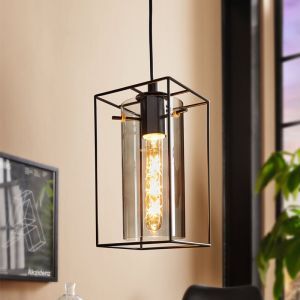 Sort industri pendler lampe glas, Aprica