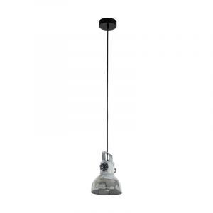 Grå industri pendler lampe stål, Angelina