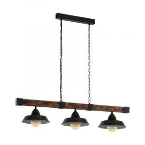 Træ pendler lampe brun, Josia