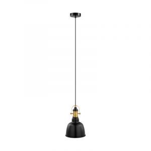 Sort retro pendler lampe metal, Alain