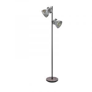 Træ gulv lampe brun, Angelina, med brytare