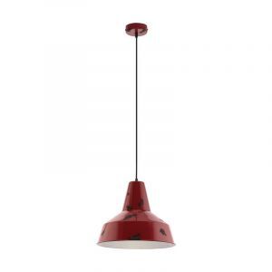 Rød retro pendler lampe metal, Praia