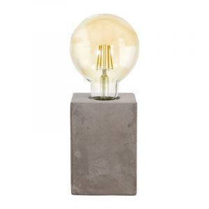 Keramik bordlampe grå, Dylano, med brytare