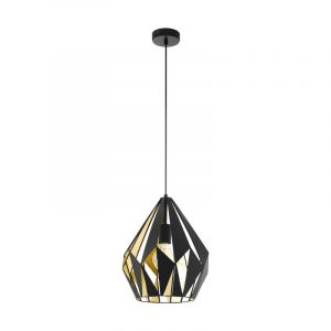 Sort modern pendler lampe metal, Acri