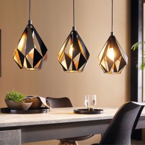 Sort modern pendler lampe metal, Acri