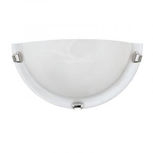 Krom væglampe glas, Alcor