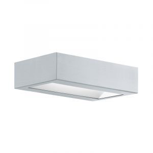 Sølv modern udendørslampe rustfrit stål, Simen, 4W, 3000K LED, IP44