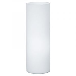 Hvid design bordlampe glas, Basken, med brytare