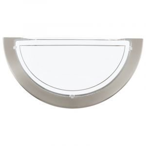 Nikkel modern væglampe glas, Agena
