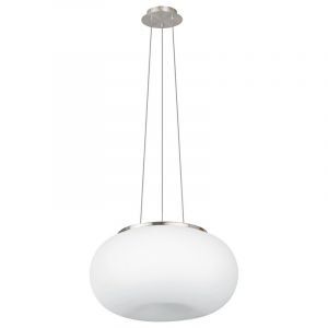 Nikkel design pendler lampe glas, Skyler