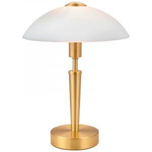 Guld klassisk bordlampe glas, Miam, med beröringsdimmer