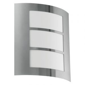 Sølv udendørslampe plast, Elyana, IP44