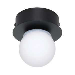 Sort modern loftlampe stål, Escha, 3,3W, 3000K LED