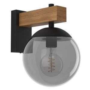 Grå modern udendørslampe glas, Boris, IP44