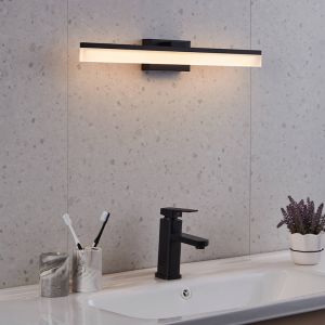 Sort modern væglampe badeværelse aluminium, Michelle, 11W, 3000K LED, IP44