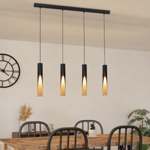Brun modern pendler lampe aluminium, Aloysius