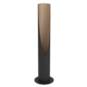Brun modern bordlampe aluminium, Aloysius, med brytare