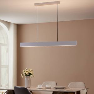 Grå modern smart pendler lampe aluminium, Andrew, 19W, varm til kold hvid justerbar LED