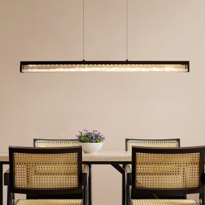 Sort design pendler lampe krystal, Aarnoud, 6W, varm til kold hvid justerbar LED, med beröringsdimmer