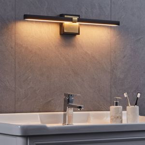 Messing modern væglampe badeværelse stål, Natasha, 11W, 3000K LED, IP44