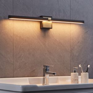 Messing modern væglampe badeværelse stål, Natasha, 17,5W, 3000K LED, IP44