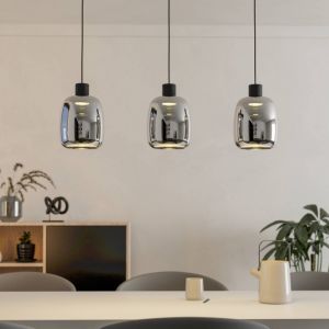 Sort modern smart pendler lampe glas, Tamika, 3,7W, RGBW LED