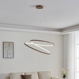 Beige modern pendler lampe aluminium, Ties, 42W, 3000K LED