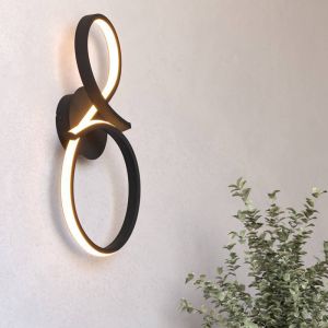 Sort modern væglampe aluminium, Thekla, 11,4W, 3000K LED