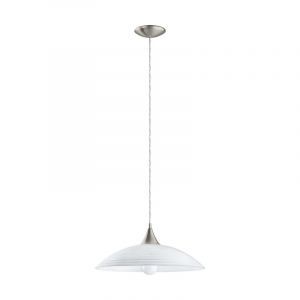 Hvid pendler lampe glas, Valgano