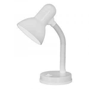 Hvid skrivebordslampe plast, Granza, med brytare