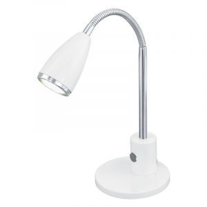 Hvid bordlampe metal, Said, med brytare