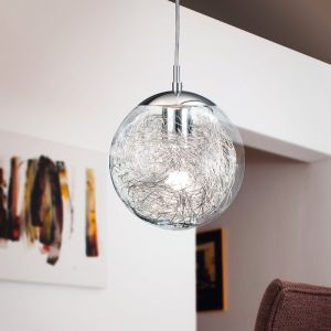 Krom design pendler lampe glas, Zakria