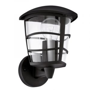 Sort modern udendørslampe plast, Inas, IP44