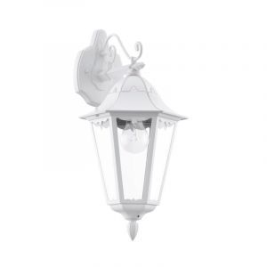 Hvid klassisk udendørslampe aluminium, Leanna, IP44
