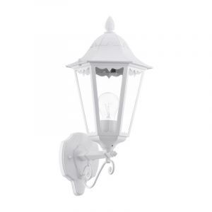 Hvid klassisk udendørslampe aluminium, Leanna, IP44