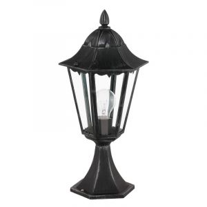 Sort klassisk udendørslampe aluminium, Leanna, IP44