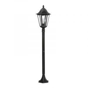 Sort klassisk udendørslampe aluminium, Leanna, IP44