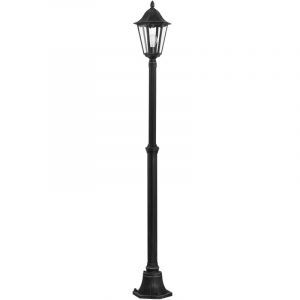 Sort klassisk udendørslampe aluminium, Leanna, IP44