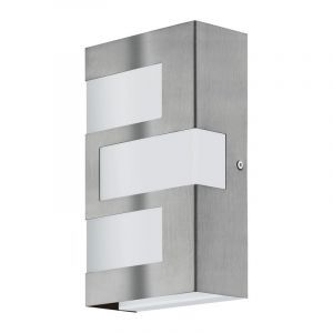Sølv modern udendørslampe plast, Maegan, 3W, 3000K LED, IP44