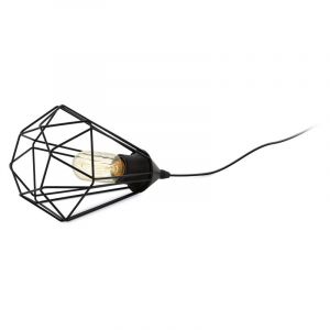 Sort industri bordlampe metal, Costel, med brytare