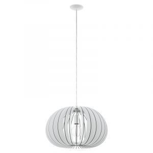 Hvid rustik pendler lampe træ, Bergama