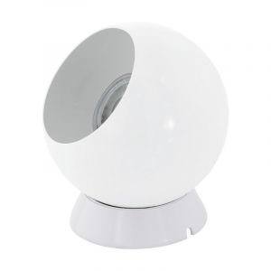 Hvid bordlampe metal, Alliano, med brytare