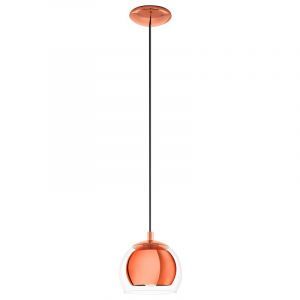 Kobber design pendler lampe glas, Iroma