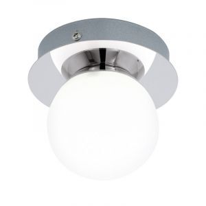 Krom modern loftlampe glas, Escha, 3W, 3000K LED, IP44