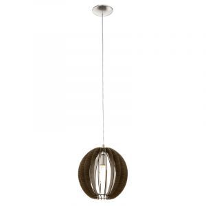 Brun rustik pendler lampe træ, Bergama