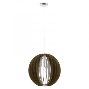 Brun rustik pendler lampe træ, Bergama