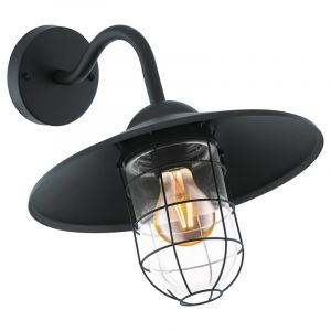 Sort udendørslampe stål, Alyena, IP44