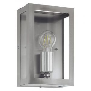 Sølv industri udendørslampe rustfrit stål, Alihan, IP44