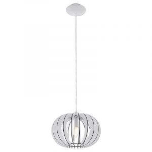 Hvid rustik pendler lampe træ, Kiran