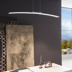 Krom modern pendler lampe aluminium, Arantxa, 30W, 3000K LED